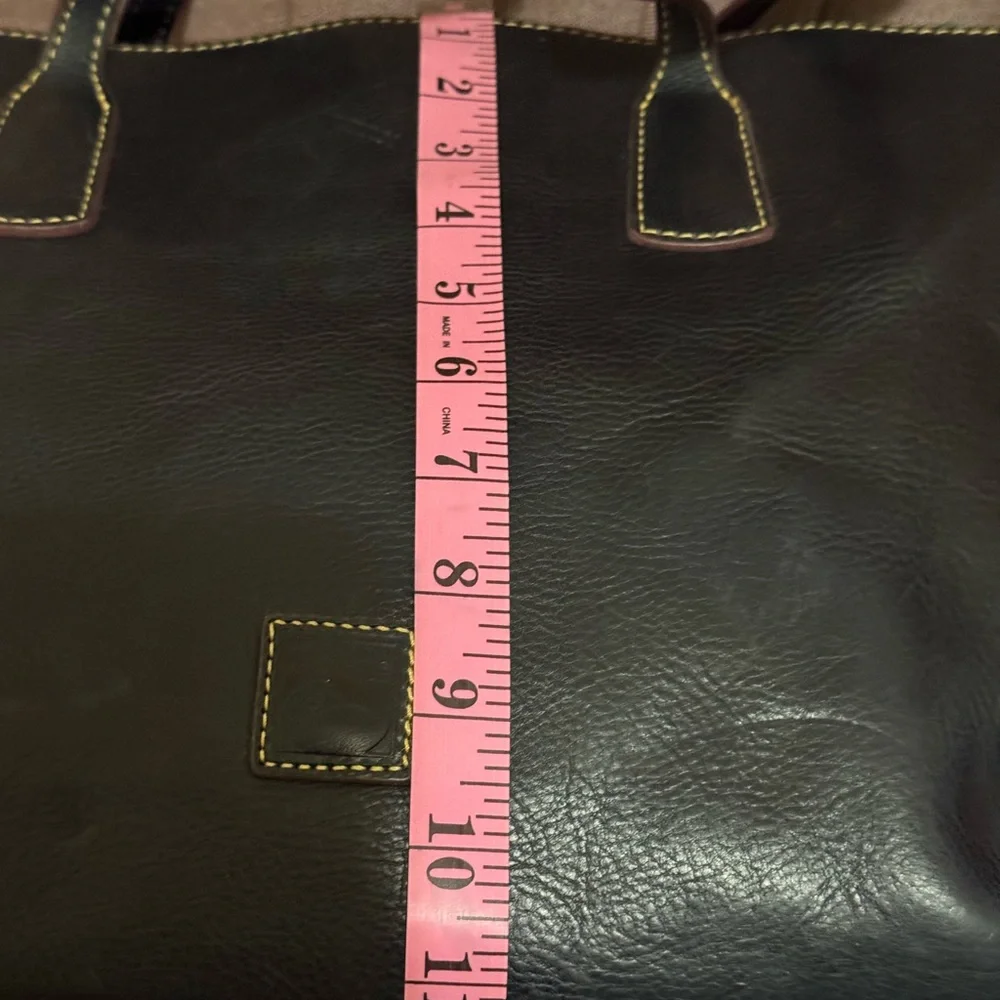 Dooney & Bourke Dark Navy Leather Tote Bag - Picture 7 of 8